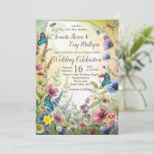 Invitation Flores florales du printemps et de l'été (Debout devant)