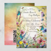 Invitation Flores florales du printemps et de l'été (Devant / Derrière)