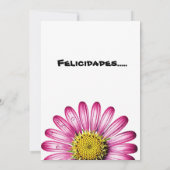 Invitation flores gérbera (Dos)