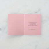 Invitation Flores roses Croix Baptême Christening Merci (Intérieur)