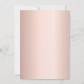 Invitation Flores roses rose or mariage géométrique (Dos)