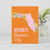 Invitation Florida Beach Bachelorette Party Itinéraire (Debout devant)