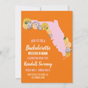 Invitation Florida Beach Bachelorette Party Week-end