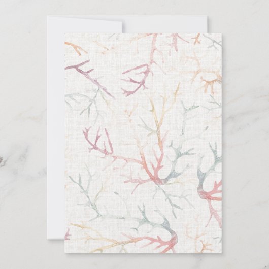 Invitation Florida Coastal Beach Mariage d'aquarelle (Dos)