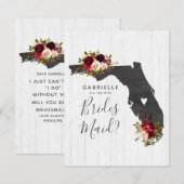 Invitation Florida State Floral Serez-Vous Ma Femme D'Accueil (Devant / Derrière)