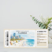 Invitation Florida Trip Boarding Pass Ticket (Debout devant)
