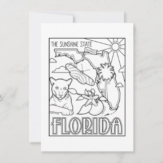 Invitation floride colorier moi collage