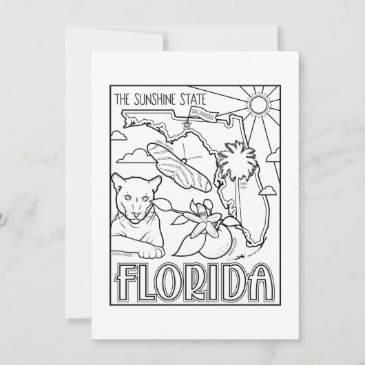 Invitation floride colorier moi collage (Devant)