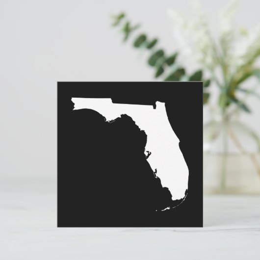 Invitation Floride en blanc et noir (Debout devant)
