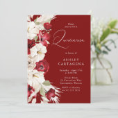 Invitation Florin Divin Florin Blanc Rouge magnifique Quincea (Debout devant)