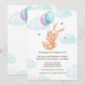 Invitation Flottant sur le Baby shower des couples aériens (Devant / Derrière)