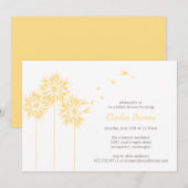 Invitation Flottante Dandelion Shower/Party (Devant / Derrière)