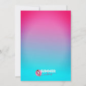 Invitation Flotte de Donut piscine d'été douce 16 fête d'anni (Dos)