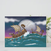 Invitation Flotte d'invasion de Vikings de dessin animé (Debout devant)