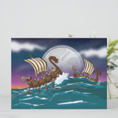 Invitation Flotte d'invasion de Vikings de dessin animé (Debout devant)
