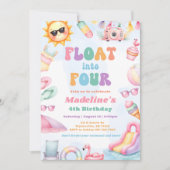 Invitation Flotte Été Modifiable En Quatre Fête Anniversaire (Devant)