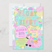 Invitation Flotter dans huit Varsity Preppy Girl 8e anniversa (Devant)
