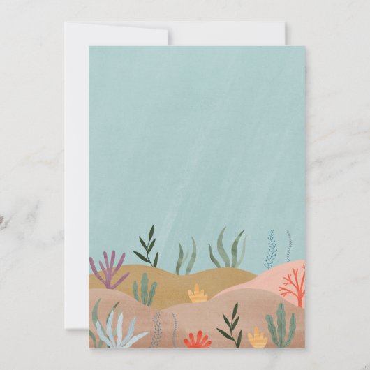 Invitation Flotter dans quatre sous la mer 4e anniversaire (Dos)