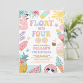 Invitation Flotter dans quatre Tropical Beach 4e fête d'anniv (Debout devant)