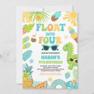 Invitation Flotter dans quatre Tropical Beach 4e fête d'anniv