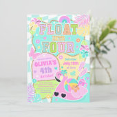 Invitation Flotter dans quatre Varsity Preppy Girl 4e anniver (Debout devant)