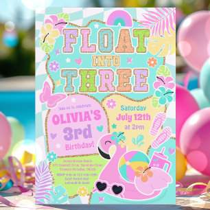 Invitation Flotter dans trois Varsity Preppy Girl 3e annivers