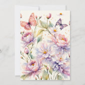 Invitation Flotter par papillons anniversaire lavande violet (Dos)