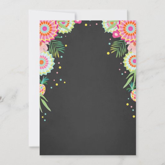 Invitation Flotteur tropical de piscine d'invitation de (Dos)