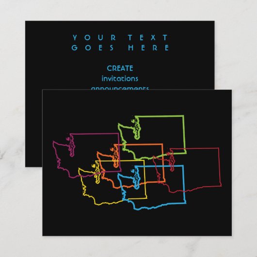 Invitation flou de la fierté de washington (Devant / Derrière)