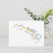 Invitation flou de la fierté hawaïenne (Debout devant)