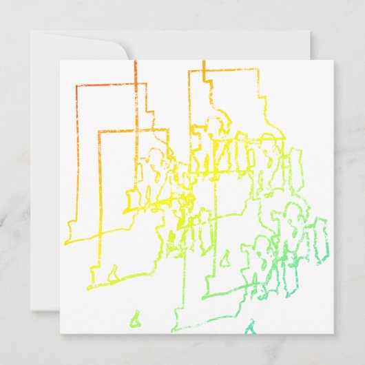 Invitation flou de l'île de Rhode Island (Devant)