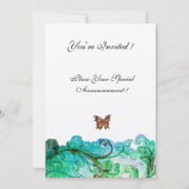 Invitation FLOURIS FANTASQUES bleu vert champagne vif (Dos)