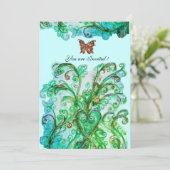 Invitation FLOURIS FANTASQUES bleu vert vif (Debout devant)