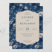 Invitation Flourish & Fête Wedding (Devant / Derrière)