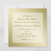 Invitation Flourish Gold 50e Anniversaire de Mariage (Dos)
