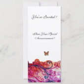 Invitation FLOURISHES FANTASQUES rouge rose violet argent bri (Dos)