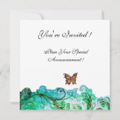 Invitation FLOURISSES FANTAISISTES bleu vert blanc brillant (Dos)