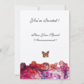 Invitation FLOURISSES FANTAISISTES rouge rose violet blanc vi (Dos)