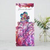 Invitation FLOURITURES FANTAISISTES ET PETIT ELF violet,rouge (Debout devant)