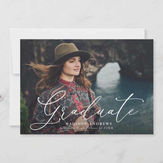 Invitation Flow Script Photo Graduation Party (Devant)