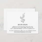 Invitation Flower Boho Clear Détails du mariage Automne (Devant / Derrière)