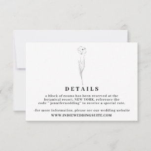 Invitation Flower Boho Clear mariage Détails botanique