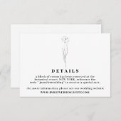 Invitation Flower Boho Clear mariage Détails botanique (Devant / Derrière)