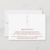 Invitation Flower Boho Terracotta Indie Détails simple (Devant)