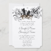 Invitation Flower Branch Vintages Inséparables Mariage Invita (Devant)