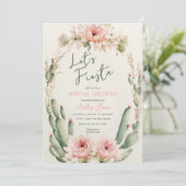 Invitation Flower Cactus nuptiale douche, Boho Flowers (Debout devant)