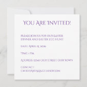 Invitation Flower Egg Shaped Wreath Happy Easter (Dos)