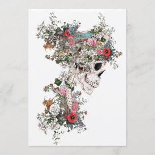 Invitation Flower-filled Skeleton