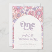 Invitation Flower First Birthday | FLEUR SAUVAGE (Devant)