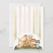 Invitation Flower Forest Animaux Budget Oh Boy Baby shower (Dos)